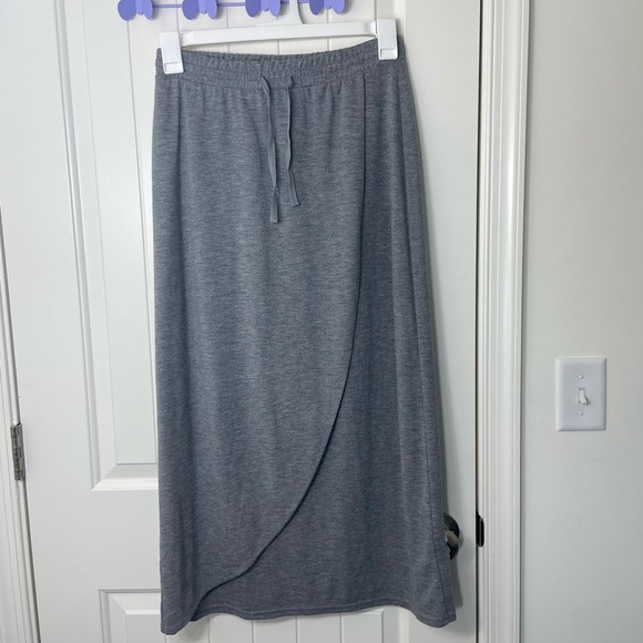 Sonoma Dresses & Skirts - Sonoma Heather Gray Maxi Skirt with Faux Wrap